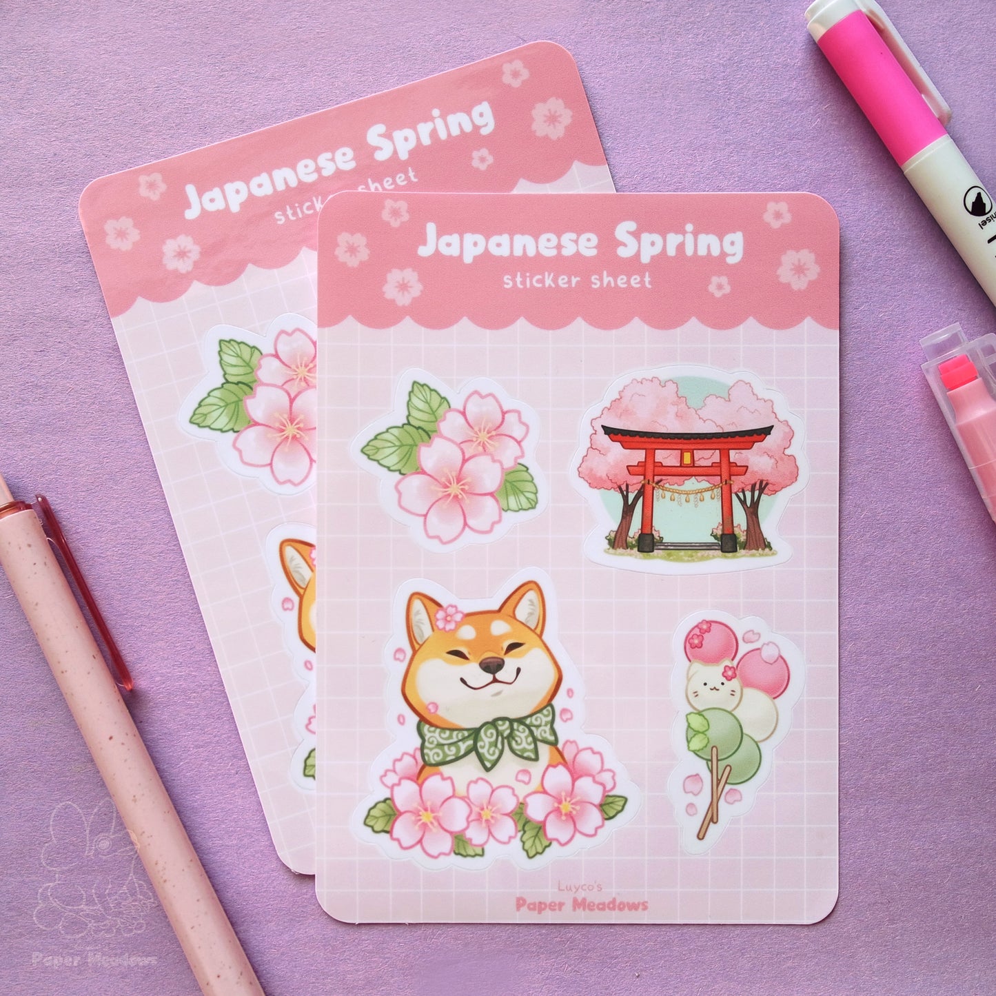 Japanese Spring sticker sheet