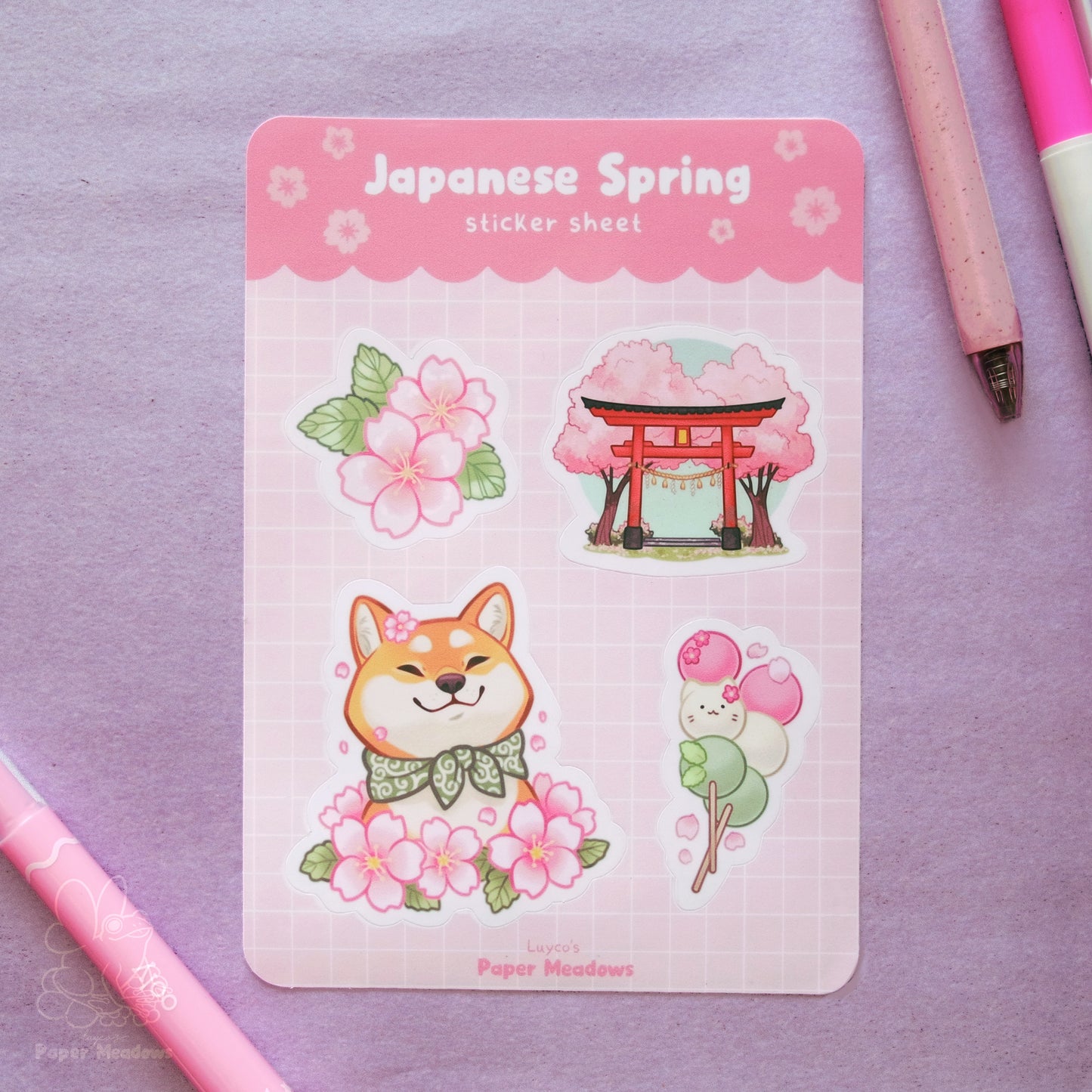 Japanese Spring sticker sheet