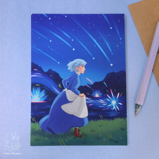 Chasing Stars silky postcard print