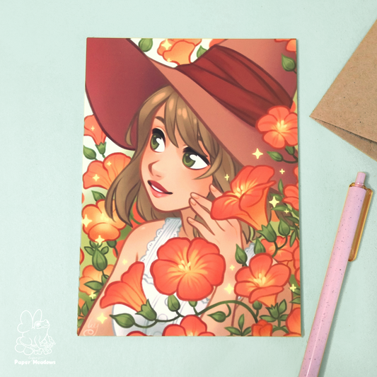 Secret Garden silky postcard print