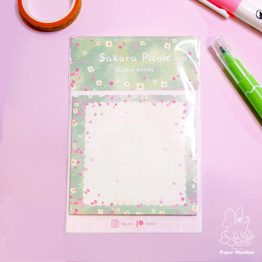 Sakura Picnic sticky notes