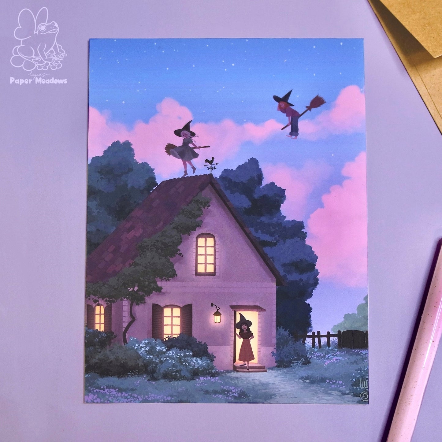 Witch Soirée silky postcard print