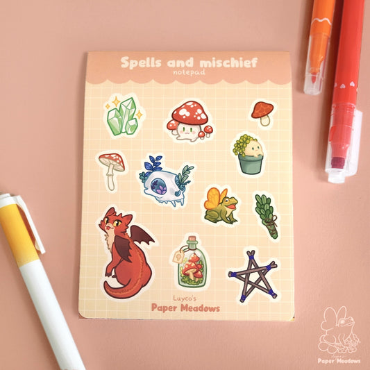 Spells and Mischief notepad